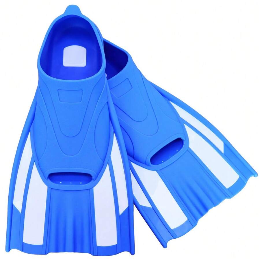 JoyMaySun Aletas de bolsillo de pie completo con hebillas de silicona flotantes para el buceo y el esnórquel, zapatillas de natación corta de entrenamiento de tamaño de viaje para adultos