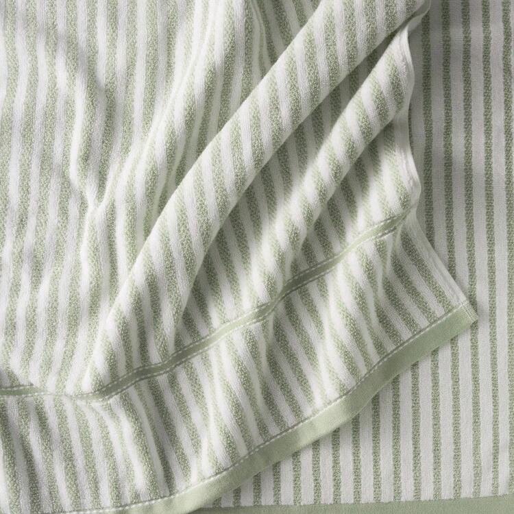 Stripe Bath Towel, 56" X 30", Sage Green By - sagegreen - View 2