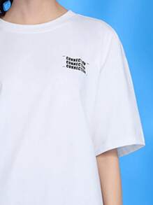 CAMEL CROWN Camiseta de cuello redondo para mujer, top deportivo casual de manga corta de secado rápido para pareja, de corte holgado