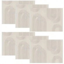 4pcs/6pcs Set, White Striped Theme, Vibrant Modern Creative Placemat Set - High Quality Linen Material Easy To Clean, Suitable For Kitchen Dining Room Decor Placemats, Holiday Party Table Decorations, Home Decor - Beige - View 37