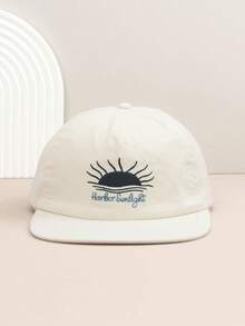 1 szt. Miękka czapka baseballowa z haftowanym napisem Crown, czapka typu snapback z płaskim daszkiem w stylu vintage Street Style dla kobiet, wygodna, duża głowa, nowa jesień/zima