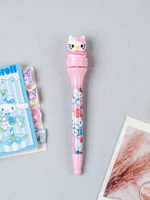 Sanrio 3 Stücke/1 Stück [offiziell lizenziert von Sanrio] Kugelschreiber mit 360° Drehung, Cartoon-Motive: Hello Kitty, Pompompurin, Badtz-Maru, Stressabbau Schreibstifte für Studenten, Schulmaterial, Schulanfang