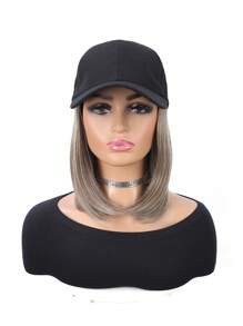 Short Straight Synthetic Wig Adjustable Baseball Cap For Men Women Heat-Resistant Wig For Daily Wear And Special Occasions Multi-Style And Multi-Functional Wig