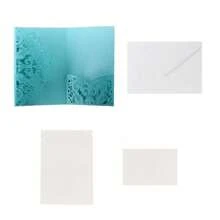 10 Stück/Packung Hochzeitseinladungen (mit Umschlägen und 2 leeren Innenkarten), Laser-geschnittene Verlobungskarte, elegante Premium-Geschäftsgrußkarten für Ferien, Geburtstag, Weihnachten