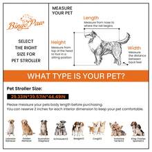 BingoPaw Large Dog Stroller Buggy Heavy Duty Pet Doggy Pram Divided For 2 Dogs - Grey - View 8