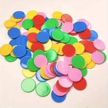 100pcs Multicolor Plastic Math Counting Chips | Educational Math Tools For Interactive Learning, Counting And Sorting School Supplies, Back To School