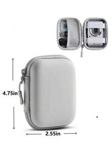 EVA Leather Earphone Case, Data Cable, Charger, USB Flash Drive, USB Shield Hard Shell Protective Storage Case, Shockproof And Pressure Resistant. Photo Printer Storage Box In Candy Color PU Leather, Anti-Scratch And Durable. Small Camera Protective Carrying Case