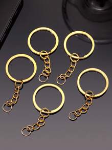 60/30pcs Metal Key Rings Wholesale, Suitable For Halloween DIY Accessories, Fit For Various Key Chain Decorations, Cartoon Toys