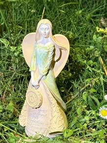 1 pieza Estatua decorativa artística elegante de ángel, de artesanía delicada, crea una atmósfera cálida