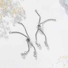 3 件铜锆石可调节手链 DIY 珠宝配件 - 金黃色 - 查看 4