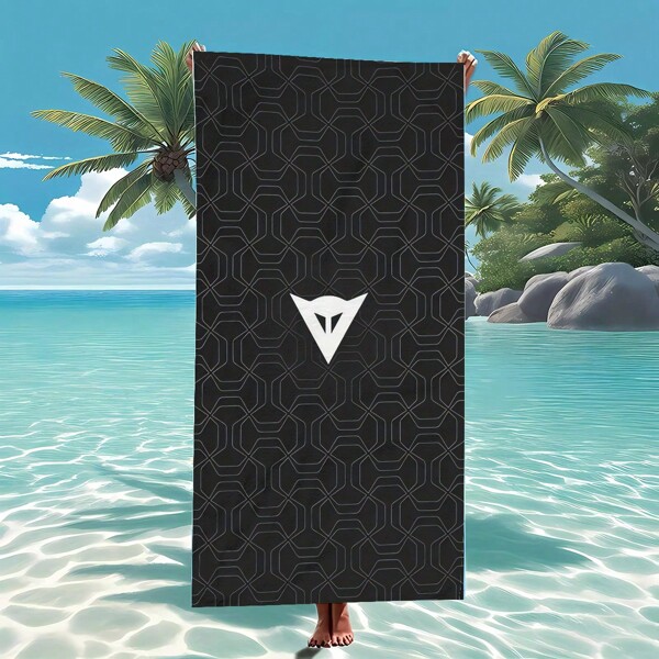 Toalla de playa de secado rápido y sin ruido Dainese - Tejido de mezcla de poliéster suave con estampado hexagonal, compacta y absorbente, adecuada para camping, piscina y viaje, equipamiento de camping | Patrón geométrico | Textura suave, artículos esenciales de playa