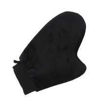 Guantes de bronceado Negro muñeca elástica Flocking Autobronceador Mitt Aplicador para el bronceador sin sol y loción - Negro - Ver 6