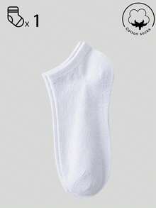 20/10/5/3/1 Pairs Men's Cotton Socks, Short Socks, Invisible Socks, Double-Line Anti-Slip Design, White/Black, Low-Cut Socks, Ankle Socks, Moisture-Wicking, Soft & Breathable, Suitable For Business, Casual, Home, Sports, College Style, All Seasons, Random Color Delivery