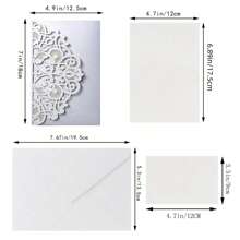 10 Stück/Packung Hochzeitseinladungen (mit Umschlägen und 2 leeren Innenkarten), Laser-geschnittene Verlobungskarte, elegante Premium-Geschäftsgrußkarten für Ferien, Geburtstag, Weihnachten