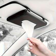 High Quality PU Leather Car Tissue Box - Stylish Sun Visor Design, Making Your Car More Tidy And Beautiful - Black - View 1