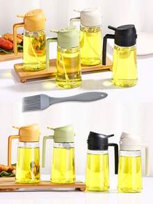 Oil Spray Bottle, 2 In 1 Oil Spray And Oil Container, 470ml/ 16oz Spray Bottle, Ooking Oil, Soy Sauce, Vinegar, Water, For Kitchen Utensils, Cook Outdoors, BBQ, For Air Fryer, Baking, Grilling