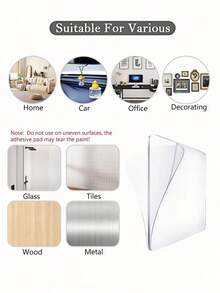 20/30/50 Pcs Transparent Double-Sided Adhesive Tapes, 2.36 Inch Pre-Cut Square Double-Sided Gel Sticker Tapes, Suitable For Walls, DIY Crafts, Home, Office And Car - Clear - View 6