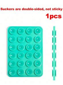 1 st dubbelsidig multifunktionell silikontelefonhållare med sugkopp, ger stark sugkraft och dubbelsidigt grepp, halkfri lim, kreativt multifunktionellt silikontillbehör lämpligt för olika telefoner, erbjuder stabilitet för video och selfie - Multifärgad - Visa 16