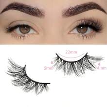 FARRED Half Lashes Cat Eye Lash Wispy Fake Eyelashes Short 7 Pairs Natural Strip Lash Fluffy Mink Fox Eye Lashes Pack Small Full Pesta?As (A13 | 5-14MM) - A13 | 5-14MM - View 2