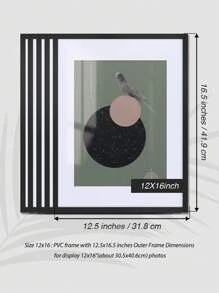 Luxury PVC Picture Frame In Classic Matte Black – High-Quality Shatter-Resistant Acrylic Glass, 4x6/5x7/8x8/8x10/11x14/12x16-Inch, Available In Multiple Sizes For Wall-Mounted Or Tabletop Display. Perfect For Enhancing Home Decor, 30x40/30x30/20x25/20x20cm, For Star/Moon