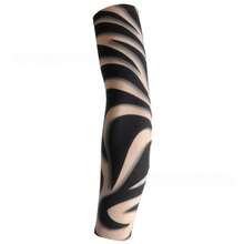 8 件装纹身袖套 - 无缝透气臂套，适合骑行和驾驶 | 防晒降温尼龙面料袖套，覆盖手臂，仿纹身臂套，秋季服装，万圣节装扮，黑色臂套，男士礼物