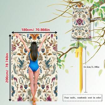 1枚 ボヘミアンマンダラ柄ビーチブランケット、特大タオル、軽量、大人用、旅行、キャンプ、ピクニック、ビーチ必需品に最適