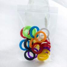 10pcs Random Color Key Recognition Ring/Color Key Cover, Silicone Key Cover Car Accessories Bag Charm Backpack For School