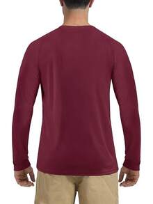 Boladeci Men's UPF 50 Sun Protection UV SPF Shirts Long Sleeve Lightweight Quick Dry Swim T-Shirts Rash Guard - Burgundy - View 6
