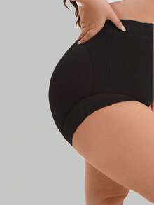 1 pieza de Ropa moldeadora anti-enrollamiento para mujer, con diseño de agarre de silicona antideslizante, apta para uso diario y diversas ocasiones - Negro - Ver 3