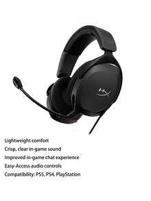 HyperX Cloud Stinger 2 核心游戏耳机 DTS 音效旋转静音降噪麦克风适用于 PC PS - 黑與白 - 查看 10