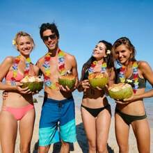 AFYPRTY Set de 10 leis hawaianos, leis aloha de luau, perfectos para disfraces hawaianos elegantes, suministros para fiestas con temática de playa, regalos de decoración tropical, accesorios de decoración para fiestas con temática hawaiana en la piscina para adultos