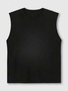 Men's Black Tank Top UK Flag Vest London England Style 1Pcs - Black - View 2