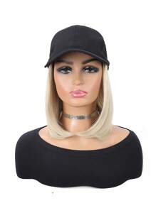 Short Straight Synthetic Wig Adjustable Baseball Cap For Men Women Heat-Resistant Wig For Daily Wear And Special Occasions Multi-Style And Multi-Functional Wig