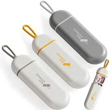 1pc Pill Organizer 3 Compartments Portable Pill Case Travel Moisture Proof Pill Box For Tablets Vitamins Cod Liver Oil Supplements And Medication - Multicolor - View 4