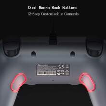 GAMESIR T3 Lite 有線遊戲手把 柔砂膚感握持 | 有線直連0延遲 | 智慧三模一鍵切換 | 全平台暢玩（PC/PS/Switch）| 電競級精準操控 - 白色 - 查看 8