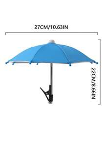 1 szt. Zacisk na telefon, parasol, wodoodporny parasol przeciwsłoneczny na zewnątrz z uchwytem na telefon, mini parasol anty-UV na lekki deszcz, uniwersalna osłona przeciwsłoneczna na telefon, zewnętrzna osłona przeciwsłoneczna na telefon z powłoką antyodblaskową, niezbędne w podróży artykuły do ćwiczeń, artykuły szkolne, wakacje, kemping, niezbędne na wakacje, akcesoria wakacyjne