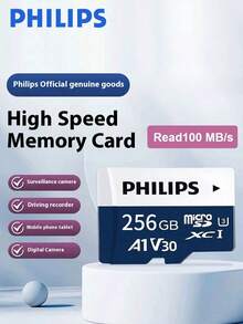 PHILIPS 飞利浦内存卡TF卡行车记录仪监控存储256G大容量高速SD卡摄像机手机