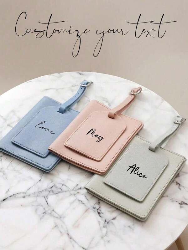 Custom Luggage Tags, Suitcase Personalized Name Luggage Tags, Black And White Leather Designs. The Tag Comes With A Business Card Privacy Sleeve And Is Sewn Onto It. Great For Outings, Adventures, Back To School, Home From The Day Out, Travel, Gifts For Men And Women