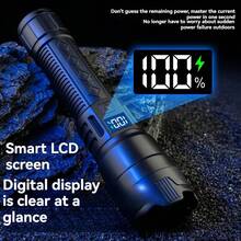 Inside The Bars, Rechargeable Flashlight, Super Bright LED Flashlight, Bright High Lumens Flashlight For Hiking, Camping, Emergency. (Black) - Multicolor - View 3