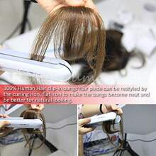 3G Natural Cute 100% Real Human Hair Thin Air Fringr Bangs Clip In REMY Fringe Front Piece Extensions With Temple - #06 Light Brown - View 11