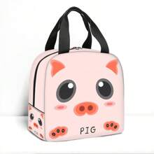 1 件卡通动物印花午餐袋便携式午餐袋便携式保温午餐盒午餐袋学生加厚可爱午餐水果袋多色可爱卡通动物，适用于学校用品，返校