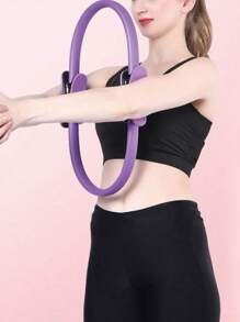 2pcs Pilates Ring And Yoga Ball Set-Fitness Kit With Polypropylene Ring And PVC Anti-Slip Yoga Ball,Durable And Explosion-Proof,Ideal For Universal Workout Routines,Available In Purple,Pink,Blue,And Grey Combinations