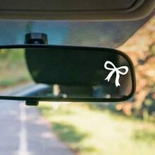 2pcs Cute Bow Ladies Car Decal - Fantasy Theme Vinyl Sticker, Glossy Finish, Cartoon Pattern Self Adhesive Glass Surface, Irregular Shape, Single Use - one-size - View 6