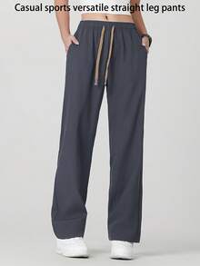 3件套女士夏季运动长裤，百搭直筒休闲宽松裤，时尚紧身裤春季款 - 彩色 - 查看 8