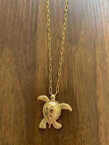 Stainless Steel Vintage Dolphin, Turtle, Mermaid Pendant Necklace, Versatile For Women