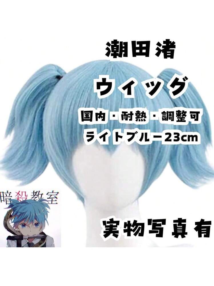 ウィッグ カツラ 潮田渚 コスプレ 衣装 小道具 国内 耐熱 サイズ調整可