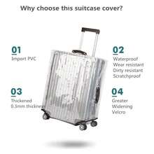 New 20 Inch Full Clear PVC Luggage Cover, 0.4mm Thick Heavy-Duty Waterproof, Dustproof, Anti-Scratch Suitcase Cover, Luggage Covers For Suitcase TSA Roved, Fits 19"-20" Wheeled Luggage - 全清晰適合19-20 - 查看 4