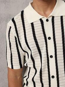 Áo khoác len cardigan khoét lỗ nhiều màu sắc cho nam, thời trang cho mùa hè, mùa thu - Màu be - Xem 5