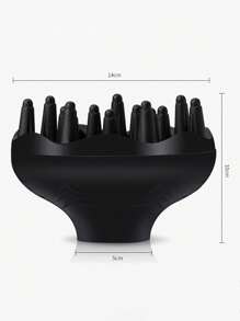 Difusor de viaje amigable para cabello rizado/ondulado/rizado - Accesorios de secador de pelo de calidad de salón, herramienta volumizadora sin daño por calor | Difusor rizado para rizos naturales, peinado ligero, seguro para el hogar y los viajes, difusor de peinado reutilizable