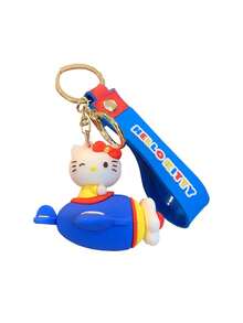 Sanrio حلقة مفاتيح مصنوعة من الحشو الناعم بشكل ساتيريو هيلو كيتي، حلقة مفاتيح جذابة، حلقة مفاتيح من سلسلة سيارات التصادم، حلقة مفاتيح من سلسلة طائرات كيوت، قلادة كورومي للحقيبة الظهر، تميمة دمية سينامورول للحقيبة، قلادة أنمي بوبوم بورين الأنيقة، هدية صغيرة كيوت، قلادة أنمي عصرية، مناسبة لمفاتيح السيارة وتميمات الحقائب المختلفة، هدية رائعة للعائلة والأصدقاء